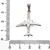 Airplane 304 Stainless Steel Pendants STAS-M121-10P-3
