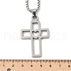 201 Stainless Steel Pendant Necklaces NJEW-D307-02P-D-3