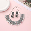 Zinc Alloy Rhinestone Earrings & Bib Necklaces FS-WG75991-01-1
