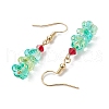 Glass Dangle Earrings EJEW-TA00449-4