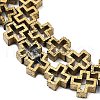 Electroplated Natural Lava Rock Beads Strands G-K388-02I-2