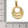 Ion Plating(IP) 304 Stainless Steel Pendants STAS-C103-27G-3
