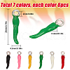 SUNNYCLUE 42Pcs 7 Colors Alloy Enamel Pendants ENAM-SC0005-08-2