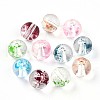 Baking Painted Transparent Glass Beads DGLA-R053-10mm-M-2