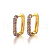 Rectangle S925 Sterling Silver Hoop Earrings AK6460-9-1