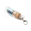 Synthetic Turquoise Chips inside Glass Wishing Bottle Pendant Decoration HJEW-JM03306-02-5