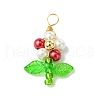 9Pcs 9 Colors Pearlized Glass Pearl Pendants PALLOY-JF03389-3