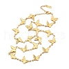 304 Stainless Steel Butterfly Link Chain Necklaces NJEW-U023-05G-5