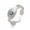 Oval 304 Stainless Steel Open Cuff Rings STAS-Z060-05P-2