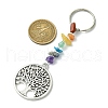 Unicraftale Tibetan Style Alloy Tree of Life Keychains KEYC-UN0001-21-3