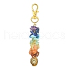 Chakra Gemstone Chips Pendant Decorations HJEW-JM01201-2