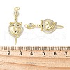 Brass Micro Pave Cubic Zirconia Pendants KK-F892-39G-3
