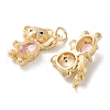 Brass Micro Pave Cubic Zirconia Pendants KK-C079-10G-2