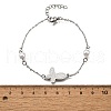 304 Stainless Steel Butterfly Link Bracelets BJEW-C098-01D-P-5