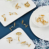 SUPERFINDINGS 12Pcs 2 Styles Flat Round Brass Clip-on Earring Findings EJEW-FH0001-12-4
