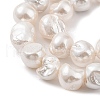 Electroplated Shell Pearl Beads Strands BSHE-C006-01A-3