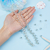 FIBLOOM Electroplate Transparent Glass Beads Strands EGLA-FI0001-01A-3