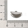 Non-Tarnish 304 Stainless Steel Ribbon Crimp Ends STAS-C080-05B-P-3