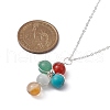 Natural & Synthetic Mixed Gemstone Cross Jewelry Set SJEW-JS01284-02-8