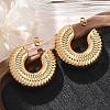 C-Shaped 304 Stainless Steel Stud Earrings for Women EJEW-A125-03G-2