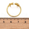 Brass Open Cuff Rings for Women RJEW-G341-04G-01-5