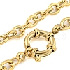 304 Stainless Steel Cable Chain Bracelets for Women BJEW-Q344-05G-2