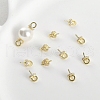 Brass with Cubic Zirconia Peg Bails KK-B087-13A-G-2