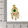 Rack Plating Brass Micro Pave Cubic Zirconia Pendants KK-G500-28G-4
