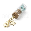 Natural Amazonite Chip inside Glass Wishing Bottle Pendant Decoration HJEW-JM03130-01-4