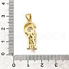 Rack Plating Brass Micro Pave Cubic Zirconia Pendants KK-L226-105G-3