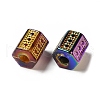 Plating Opaque Acrylic European Beads MACR-D025-15-2