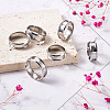 Yilisi 6Pcs 6 Sizes Stainless Steel Grooved Finger Ring Settings STAS-YS0001-18P-4