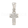 304 Stainless Steel Cubic Zirconia Pendants STAS-C102-04E-P-1