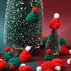 Globleland 60Pcs 2 Colors Christmas Cloth Hat for Doll Decorative Accessories DIY-GL0005-33-3