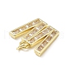 Brass Micro Pave Cubic Zirconia Pendants KK-V014-01G-23-2