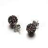 Polymer Clay Rhinestone Ball Stud Earrings EJEW-F0083-01H-1