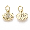 Brass Micro Pave Cubic Zirconia Charms ZIRC-R109-028G-NF-1