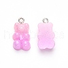 Gradient Color Opaque Resin Pendants X-RESI-R433-02-4