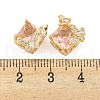 Rack Plating Brass Micro Pave Clear Cubic Zirconia Beads KK-F089-35G-02-3