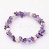 Gemstone Chip Stretch Bracelets BJEW-JB01516-02-1