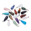 Kissitty 18Pcs 18 Style Natural & Synthetic Gemstone Pendants G-KS0001-13-10
