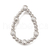 Rack Plating Brass Clear Cubic Zirconia Linking Rings KK-I716-26P-03-1