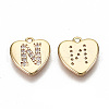 Brass Micro Pave Clear Cubic Zirconia Charms KK-N231-234N-NF-2