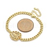 Brass Micro Pave Clear Cubic Zirconia Link Bracelets BJEW-Z082-03G-03-5