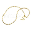 Rack Plating Brass & ABS Plastic Pearl Beads Rice Beaded Necklaces for Women NJEW-C059-18G-1