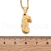 304 Stainless Steel Pendant Necklaces for Women NJEW-S439-02B-G-5