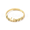 Ion Plating(IP) 304 Stainless Steel Word Adjustable Ring RJEW-L107-026G-2