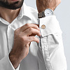 HOBBIESAY 30Pcs 2 Colors Brass Cufflinks for Men FIND-HY0003-47-6