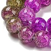 Spray Painted Crackle Glass Beads Strands DGLA-C002-8mm-04-4