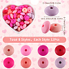 SUNNYCLUE 96Pcs 12 Colors Food Grade Eco-Friendly Silicone Abacus Beads SIL-SC0001-87E-2